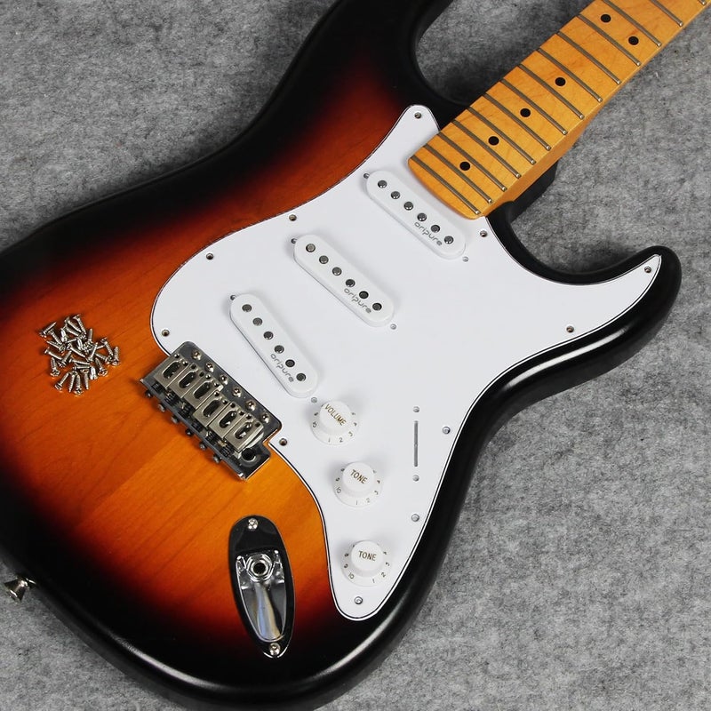 FLEOR 11 Holes ST Style Pickguard SSS Guitar Pickguard Pick Guard Scratchplate with Screws Set,3Ply White - Image 5